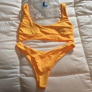 Yellow Sports Bra Bikini